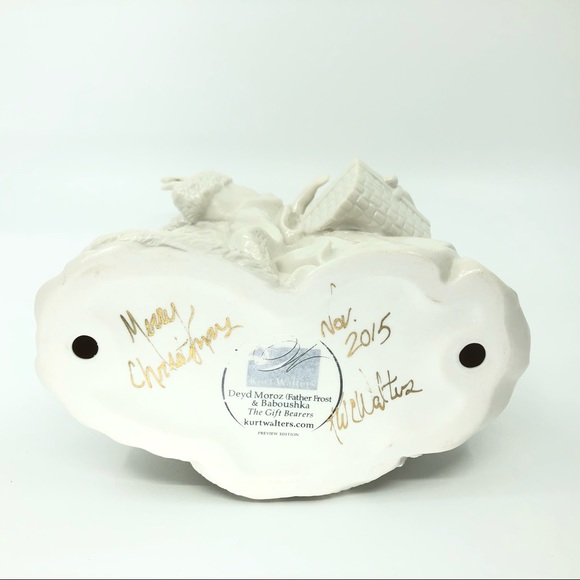 SOLD Father Frost & Babushka White Porcelain Figurine - Picture 7 of 16